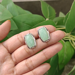 Trendy Punk Style Fashion Jewelry 18k <b>Silver</b> Plated Brass Turquoise Labradorite Tiger Eye's Amazonite Lapis Lazuli Bezel Setting - Product Image 3