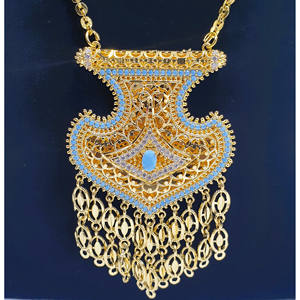 Conjunto de collar de piedra llena de oro chapado en oro de 24 quilates más vendido 4GRM colección de joyas encantadoras para mujer cualquier ocasión estilo de moda - Product Image 5