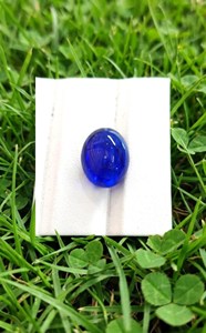 Tanzanite naturelle ovale cabochon, qualité supérieure, pierre précieuse non montée, véritable pierre bleu violet rare pour bijoux fins - Product Image 6