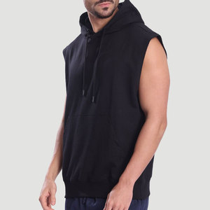 Débardeur sans manches de qualité supérieure avec logo personnalisé, en coton, pour la gym, streetwear, vêtements décontractés, sweats à capuche de sport - Product Image 3