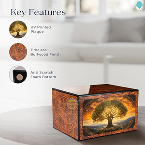 Eco-Friendly Wooden Cremation Urn <b>for</b> Adults Decorative Wooden <b>Memorial</b> Urn <b>for</b> Loved Ones Wholesale Wooden Ash Urn <b>for</b> Funeral - Product Image 4