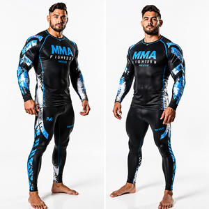 Custom Long Sleeve MMA <b>Rash</b> <b>Guard</b> <b>BJJ</b> Jiu Jitsu Grappling Shirt Durable Sublimated Compression Apparel for Training Sparring Fit - Product Image 2