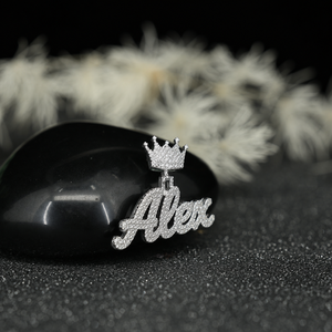 Custom Crown Name <b>Pendant</b> Necklace 925 Sterling <b>Silver</b> Diamond Look Iced Out Personalized Hip Hop Jewelry Luxury <b>Pendant</b> Wholesa - Product Image 6