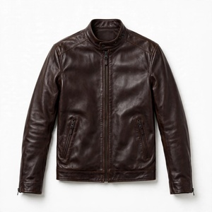 Veste en cuir de haute qualité, très élégante et stylée pour hommes - Product Image 3