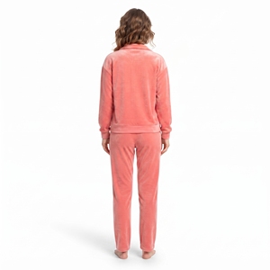 Ensemble de survêtement en velours pour femme, best-seller, personnalisé, deux pièces, coupe classique, veste zippée intégrale et pantalon assorti, tenue décontractée - Product Image 5