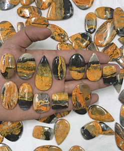 Radha Arts – Cabochons en Jaspe Abeille Naturel en Gros, Pierres Précieuses Libres de Haute Qualité 20-35mm pour la Fabrication de Bijoux, Prix de Gros - Product Image 3