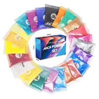 Polvere di Mica Metallizzata Naturale in 30 Colori per Resina Epossidica, Pigmento Minerale Non Tossico ad Alta Concentrazione per Kit Fai-da-Te di Sapone e Candele