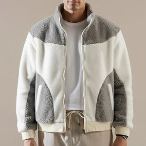 Chaqueta Unisex de Forro Polar con Bloques de Color, Cuello Alto, Cierre de Cremallera, Casual, de Invierno, con Logotipo Frontal, Ajuste Regular, Material de Poliéster Tejido - Product Image 5
