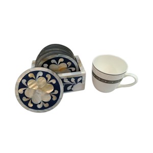 Elegant Shell Inlay <b>Drink</b> <b>Coasters</b> for Home Decor - Product Image 1