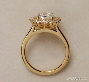 Anillo de Diamante Cultivado en Laboratorio de 1 Quilate, Oro Amarillo Sólido de 14k, Joyería Clásica de Compromiso para Mujer, Claridad VVS VS, Corte Brillante, Venta al Por Mayor - Product Image 5