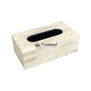 Porte-mouchoirs et boîte à mouchoirs en os incrusté, écologique et fait main, design élégant et personnalisé, décoration d'intérieur par Tradebyd - Product Image 2