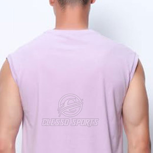 T-shirts unis personnalisés pour hommes, t-shirts sans manches respirants, t-shirts sans manches confortables - Product Image 6
