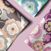 Tissu en voile de coton imprimé numérique à motifs floraux vintage léger, collection 2026, idéal pour les robes et vêtements féminins