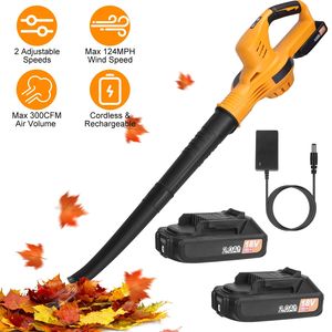 Soffiatore Elettrico Portatile a Batteria 18V 2000mA Senza Fili, Velocità Massima 124MPH 300CFM, 2 Velocità Regolabili, 2 Pezzi per Soffiaggio Aria - Product Image 1