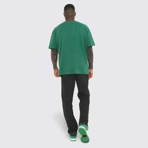 T-shirt Homme 300 GSM Épais Coupe Ample Style Hip Hop Col Rond Imprimé Intégral Effet Délavé Coton DTG - Product Image 4