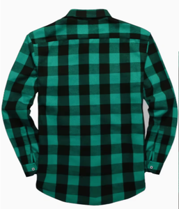 Chemise en flanelle à carreaux rouge et noir, manches longues, coton et polyester, OEM, vêtements unisexes pour adultes, Hardihood International - Product Image 1