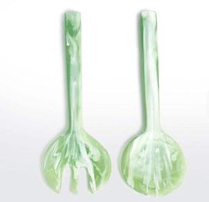 Cuillères en résine vibrantes, couverts élégants et raffinés pour repas haut de gamme, motif artisanal fait main, finition miroir, écologiques, manche long - Product Image 2