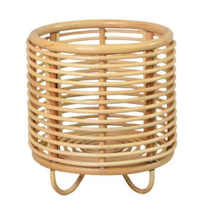 Jardinière au design accrocheur en rotin naturel, pots de plantes d'extérieur pour la décoration du jardin, fabriqués à la main au Vietnam - Product Image 1