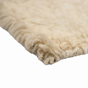 DECORDEC Tapis shag géométrique personnalisé en laine tuftée à la main, antidérapant, écologique, bleu ivoire, motif grille abstraite pour hôtel et villa - Product Image 5