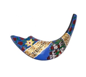 ภาพวาดมือแท้จาก Shofar ขายส่งคุณภาพสูงฮอร์น Ram สีดำธรรมชาติสำหรับขายรูปร่างซื้อโดยตรงจากผู้ค้าส่ง - Product Image 2