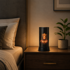 Hanuman Ji LED <b>Table</b> <b>Lamp</b> Divine Bajrangbali Portrait Spiritual Night Light Religious Decor for Bedroom Temple Meditation Living - Product Image 4