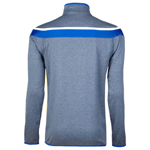 Camisetas de entrenamiento de alta calidad para hombre, tops deportivos con media cremallera, uniformes de club deportivo, top deportivo de forro polar azul marino con media cremallera para hombre, venta al por mayor - Product Image 5