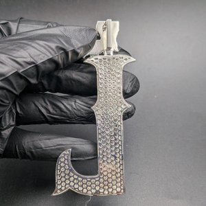 Colgante de Lujo de Plata 925 con Moissanita, Letra L, Micro Pavé, Corte Redondo, Unisex, para Uso Diario, Amuleto Temático - Product Image 6