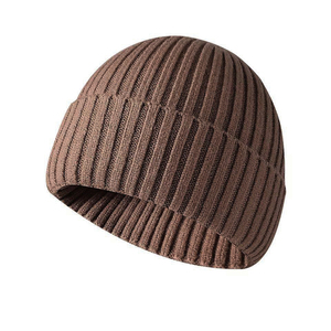 Solid Pattern Customizable High Quality Waterproof Beanie Cap for <b>Men</b>-Beach & Travel Ready Stylish <b>Winter</b> <b>Hat</b> - Product Image 5