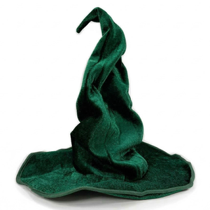 Chapeau de Sorcière Adulte pour Halloween, Noir, Vert, Violet, Rose, Gris, en Velours, Unisexe, Chapeau de Fête 56-58CM, Couleur Unie, Style Personnage - Product Image 5