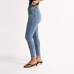 Pantalons en jean décontractés pour femmes, en coton, pour tous les jours, fabrication OEM, vente en gros, fabricant, vêtements haut de gamme, design imprimé pour femmes - Product Image 2