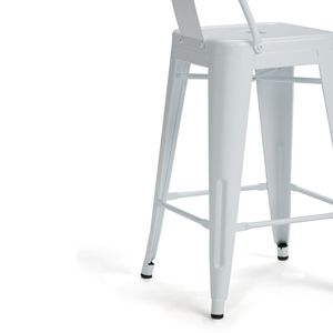 Rayne 24\" Set of 2 White Metal Counter Height <b>Dining</b> <b>Stools</b> - Product Image 6
