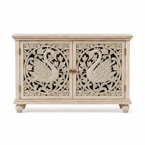 Modern Antique Durable Solid Mango Wood <b>Sideboard</b> <b>Storage</b> Handmade Eco-Friendly Design Metal Handles 2 ft Capacity for Hotel - Product Image 1