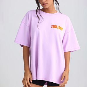 Nueva Llegada: Camisetas de Verano para Mujer, 100% Algodón Jersey, Cuello Redondo, Hombros Caídos, Manga Media, Dobladillo Inferior, Secado Rápido - Product Image 2