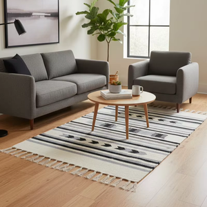 Wholesale Cotton Handmade Cutshuttle Woven Fancy <b>Runner</b>/Rug <b>Washable</b> Plush Reversible Three Tone Prayer Picnic Travel - Product Image 1