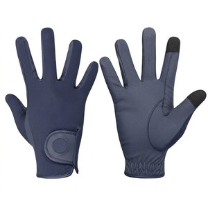 Gants d'équitation en cuir d'été respirants, ajustables, durables, coupe-vent et antidérapants - Product Image 1