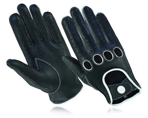 Gants de conduite Speed One Sports en cuir véritable de qualité supérieure, respirants, à doigts complets, unisexes, pour le cyclisme en toutes saisons - Product Image 1