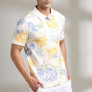 Polo pour hommes personnalisable à manches courtes en jersey respirant avec logo, motif uni, en coton tricoté, imprimé logo, couleur unie - Product Image 6
