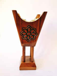 Brûleur Bakhoor en bois naturel de créateur Porte-encens arabe de luxe pour les cadeaux, décor de Ramadan Kareem et d'Eid Mubarak - Product Image 6