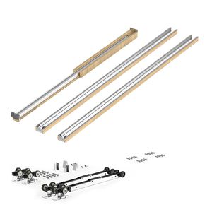 Kit Telaio per Porta Scorrevole a Scomparsa per Porte Larghe 48-72 Pollici e Alte 80 Pollici, Meccanismo di Chiusura Morbida Bidirezionale, Scorrimento Fluido e Silenzioso - Product Image 1