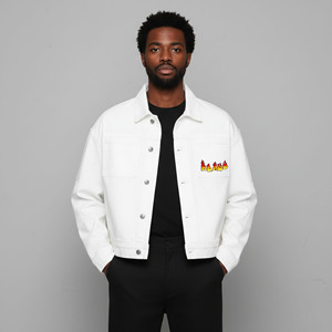 Nouvelle veste en jean épaisse et tendance pour homme, col rabattu boutonné, veste homme écologique - Product Image 1