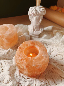 Maxery Home Decor Himalayan Sea Salt <b>Pink</b> Salt Crystal Scented Candle Holder Rock Lamp Natural <b>Healing</b> Gift Wedding, Party - Product Image 3