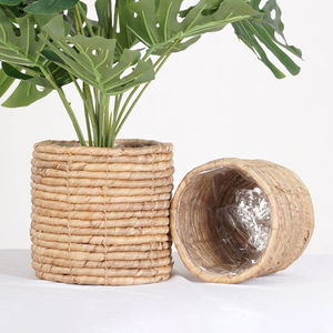 ตะกร้าใส่น้ำผักตบชวาสานสำหรับปลูกต้นไม้ - Product Image 6
