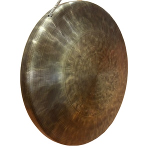 Gong en métal à thème bouddhiste tibétain traditionnel sculpté pour la guérison décorative de yoga spirituel de méditation conçu pour spirituel - Product Image 1