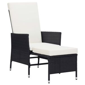 Grande Set di Mobili da Giardino in Polyrattan Nero e Bianco Crema - Product Image 3