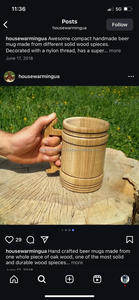 Taza de Café de Madera Hecha a Mano, Taza de Espresso de Madera Natural, Taza de Té Ecológica para Agua, Leche, Jugo, Diseño Rústico por FWE - Product Image 4