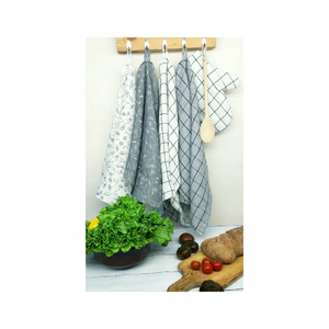 OEM ODM Service 100% algodón bordado 18x28 pulgadas 135 GSM hecho a mano a cuadros presupuesto amigable sostenible reciclable paños de cocina - Product Image 1