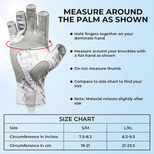 Guantes de pesca flexibles con diseño sin dedos, tela de malla transpirable y agarre texturizado para manipular cañas y carretes de pesca durante todo el día. - Product Image 6