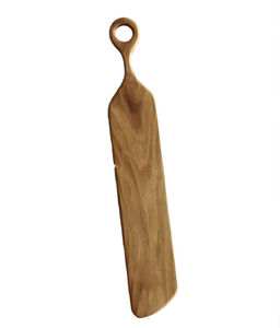 Planche à découper en bois avec surface de préparation en bois fini lisse, plateau rectangulaire arrondi et trou de suspension - Product Image 5