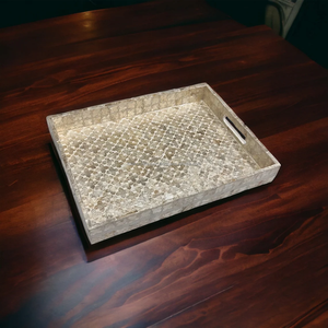 Hot <b>Sale</b> Top Trending Handcrafted Large Mother of Pearl Inlay Serving Tray Kitchen Wares Wholesale From Falak World Export - Product Image 4