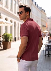 Camiseta de Manga Corta para Hombre, Casual, OEM, de Alta Densidad, con Spandex/Poliéster, Estampado Digital, Antiarrugas, con Bolsillo - Product Image 2